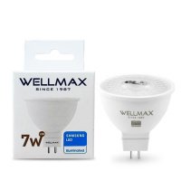 Лампа светодиодная  MR16 7W GU5.3 дневной свет WELLMAX 6,5К