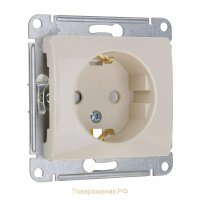 Розетка 1гн с/п с з/к  со шторками Крем Glossa GSL000245 (20/160) купить в каталоге интернет магазина СМИТ с доставкой по Улан-Удэ