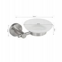Мыльница стеклянная матовая, арт. 80004 GFmark