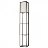 Торшер PRACTIC арт.8090/1F коф/белый/дерево/текстиль E27 1*60W 220V