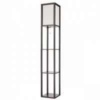 Торшер PRACTIC арт.8090/1F коф/белый/дерево/текстиль E27 1*60W 220V