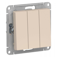 Выключатель 3 кл с/п Бежевый AtlasDesign ATN000231 (20/160)