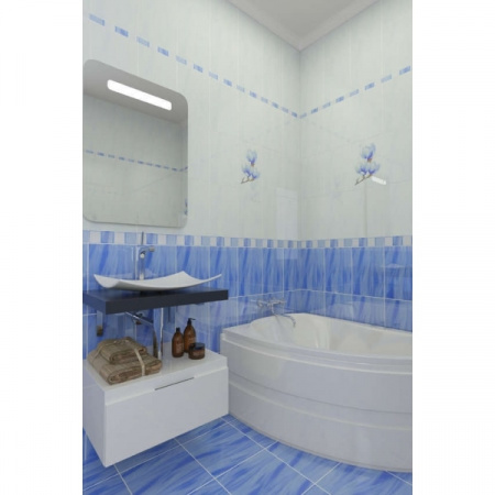 Бордюр 6,5*25 Агата голубая купить в каталоге интернет магазина СМИТ с доставкой по Улан-Удэ