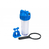 Корпус водоочистителя прозрачный UNIPUMP 10", CFC-10K, подкл. 3/4", с картриджем SC-10W (5 мкм)