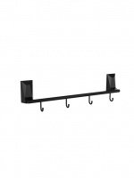 Полотенцедержатель с 4 крючками ICE Black KLE-ICE004BL